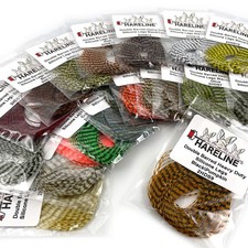 DOUBLE BARRED HEAVY DUTY SILICONE LEGS - Hareline Fly Tying Rubber Jig Skirt NEW