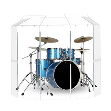 Drum Shield | Portable 5-Panel 2ft x 5ft w/Deflectors | Converts to 2ft x 6ft...