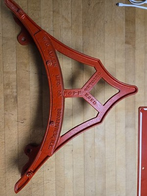 Vintage Fire Hose Rack   W.D. Allen Mfg Co Broadview IL   Cast Aluminum w/ Steel