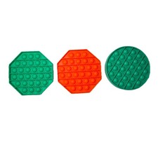 Lot of 3 Push Pop Bubble Silicone Fidget Toy Autism Stress Relief sensory