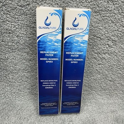 2 Glacial Pure Replacemnt Refrigerator Filter GP003 4396841 4396710 EDR3RXD1 NEW