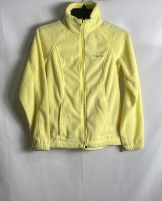 Columbia Women's Benton Springs Full Zip Fleece Jacket Yellow Sz XS