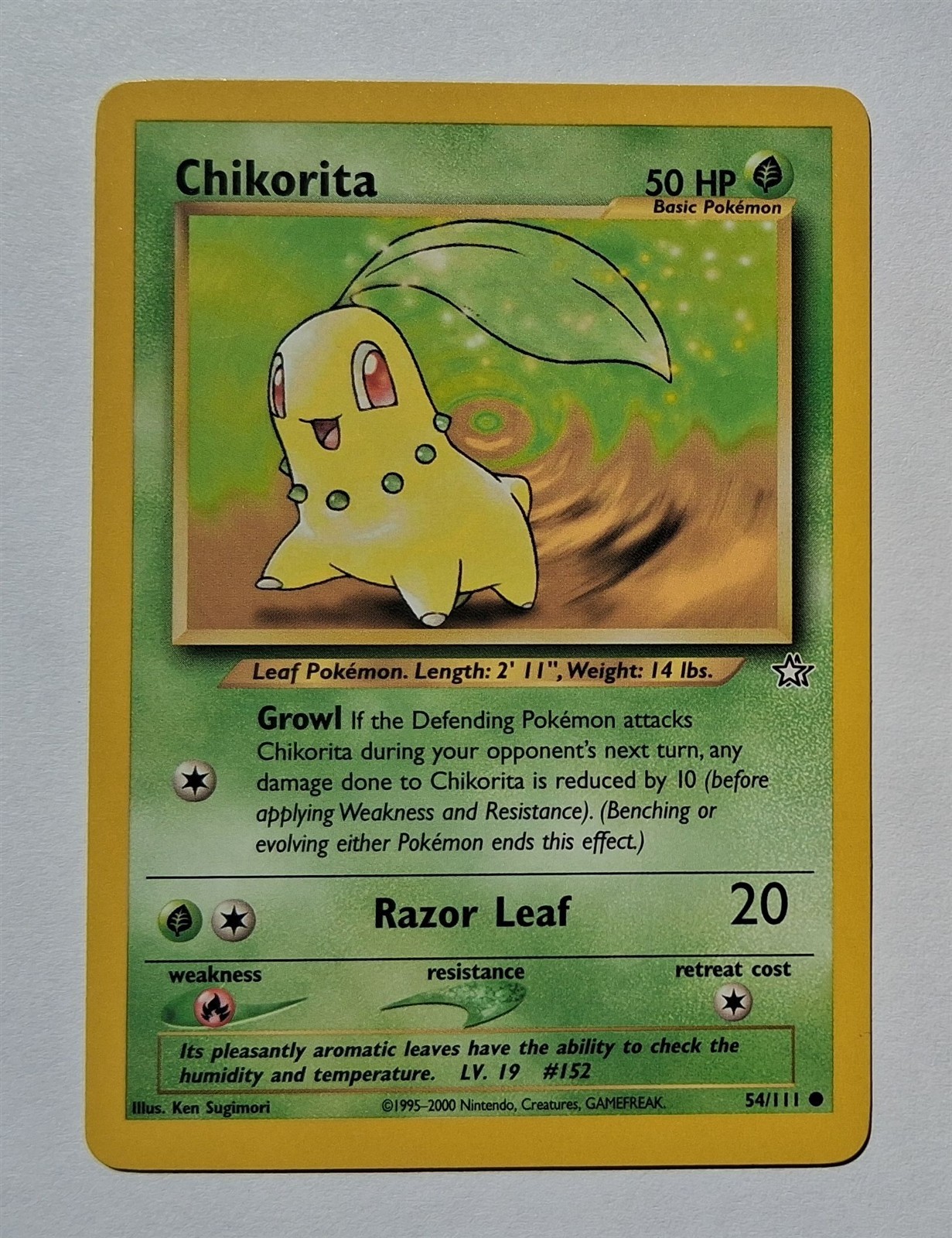 Pokemon - Chikorita - Neo Genesis 54/111 - Common - NM