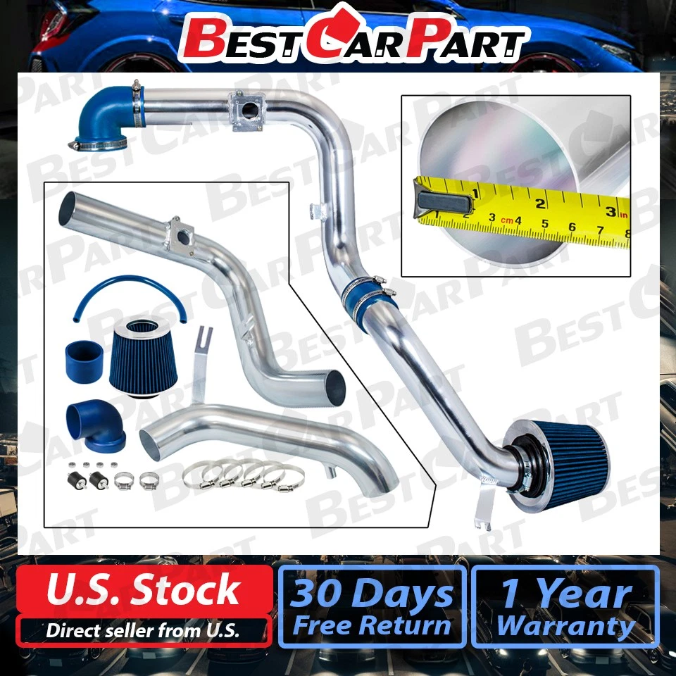 Kit de inducción de admisión de aire frío BCP BLUE 00-03 Focus 2.0L L4 Racing + filtro Foto 2 de 4