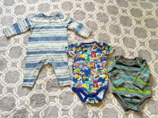 Lot Of Infant Baby Boy Clothes Size 3-6 Months Mixed Brands Clothing Bundle