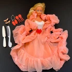 Vintage Barbie Doll Peaches N Cream + Dress Shawl Clips Shoes Mattel 1984 VGC