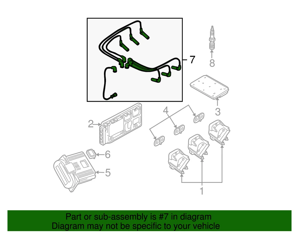 Juego de cables de bujías originales GM 12192470 Foto 3 de 3