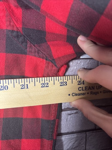Vintage 70s Men’s Woolrich Red Black Plaid Button Shirt Large - Picture 5 of 6