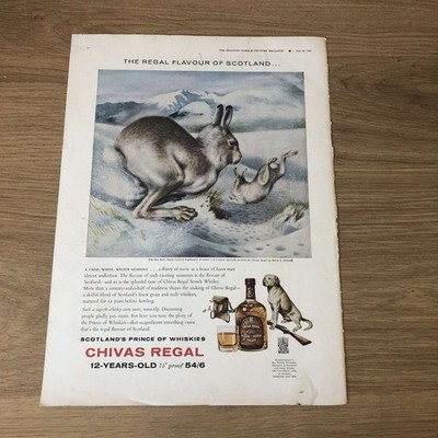 GUNS07 ZEITSCHRIFT WERBUNG 12X9 CHIVAS REGAL: NO.2 THE BLUE HARE