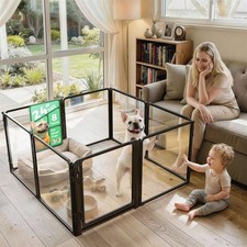   NEW Indoor Dog Playpen  24" height  Clear Acrylic  7 Panels