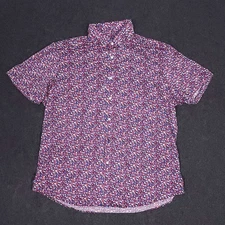 Mizzen Main Performance Shirt Men Large Classic Fit Multicolor Geometric Halyard