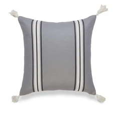 Neutral Decorative Throw Pillow Cover ONLY, for Couch, Sofa, or Bed, Dark Gra...