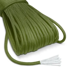 Outdoor Paracord Rope 1000Lb 12 Strand Stronger than 550 Parachute Cord Army Gre