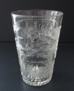 1904 Louisiana Purchase Exposition Multi Scene Souvenir Glass Tumbler St Louis