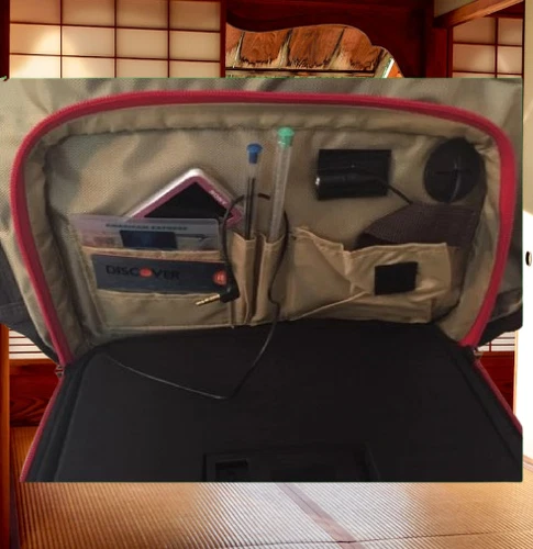 Clearance Sale MUSIC Messenger Travel Backpack Rucksack Laptop School Beige NEW - Picture 6 of 24