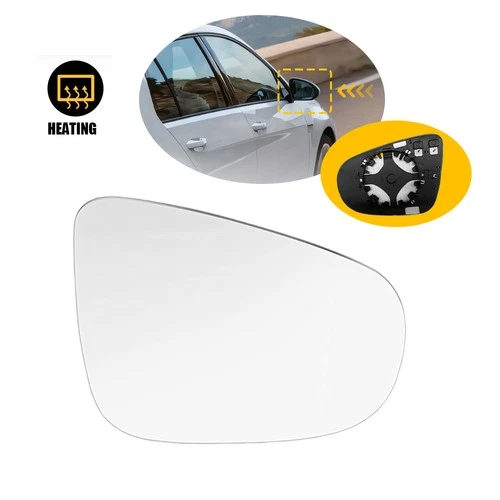 Front Right Heated Mirror Glass Set Passenger Side for Volkswagen Golf 2010-2014