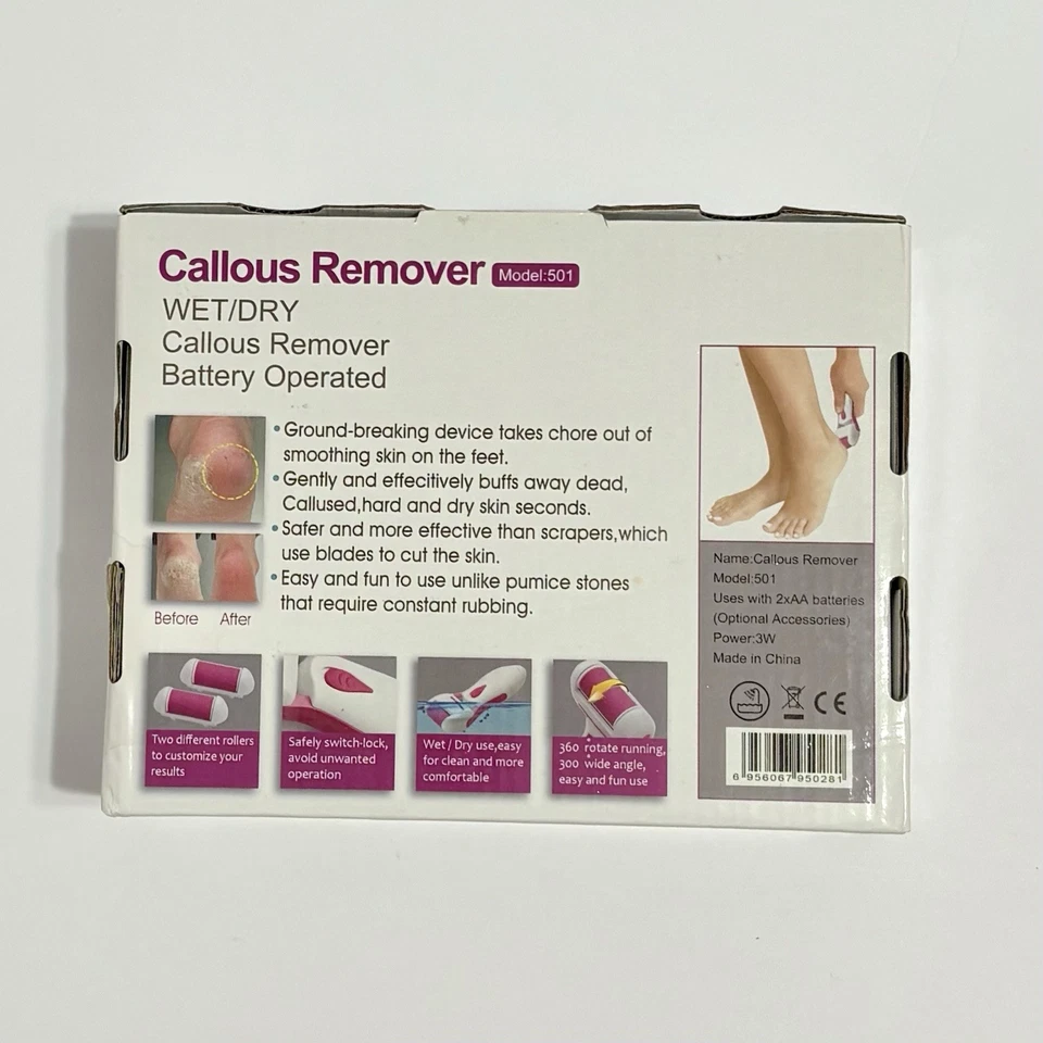 Средство для удаления мозолей на батарейках влажное/сухое Meiz Health новое в коробке - Изображение 2 из 4