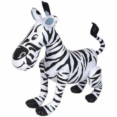 24'' Inflatable Zebra Swimming Pool Inflatable Beach Float Raft Fun Toy Blow Up