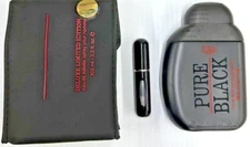 2-LAMIS PURE BLACK   EAU DE TOILETTE SPRAY MEN 3.3 Oz / 100ml/Free Travel spray