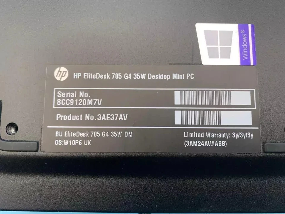 JOB LOT x10 HP EliteDesk 705 G4 Mini PC/AMD PRO A10/8GB RAM/240GB SSD - Image 4 of 4
