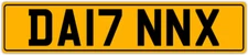 DAN DANN DANIEL DANNY DANIELA DANA PRIVATE REGISTRATION NUMBER PLATE DA17 NNX