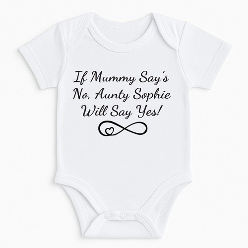 Personalised Custom Baby Name Vest heart Baby Grow Bodysuit Reveal Announcement - Picture 13 of 17