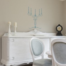Kandelaber Schablonen Wandbild f&uuml;r DIY Deko statt Aufkleber