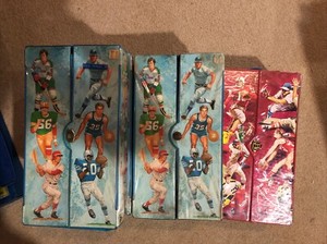 (13) 1970s Red Blue All Star Sports Card Locker Case Vintage Lot