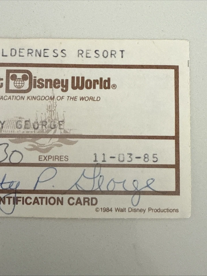 РЕДКИЙ винтажный билет 1984 ретро Walt Disney World Fort Wilderness Resort пропуск - Изображение 3 из 4