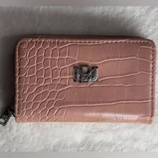 NWT Badgley Mischka Small Blush Croco Wallet Coin Purse MSRP $39
