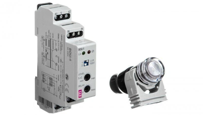 ETI-POLAM Dämmerungsschalter 16A 230V 1-50000lx DIN SOU-1 230V 002470011
