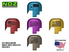 Slide Cover Plate for S&W Shield M2.0 & Plus Aluminum Black Engraved U.S. Flag