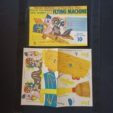 Willie The Worm and Sammy paper toy never punched out 1940 vintage