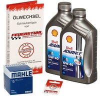 Honda Forza 300 (NF08) 18-20, Shell 10W40 ÖL + Mahle ÖLfilter, MotoröL Set