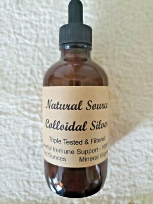 3 Bottles of Natural Source Ultra Colloidal Silver 1000 PPM - 4oz Dropper Bottle