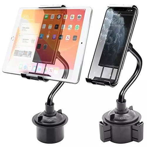 Soporte ajustable para tableta y teléfono para taza de automóvil