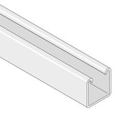 Unistrut 41 x 41mm Heavy Duty Plain Channel 3mtr Length (P1000) 2.5mm Thick