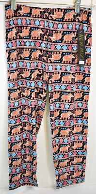 Women's NEW MIX Leggings Multi-Color Print W/Elephants Plus Size