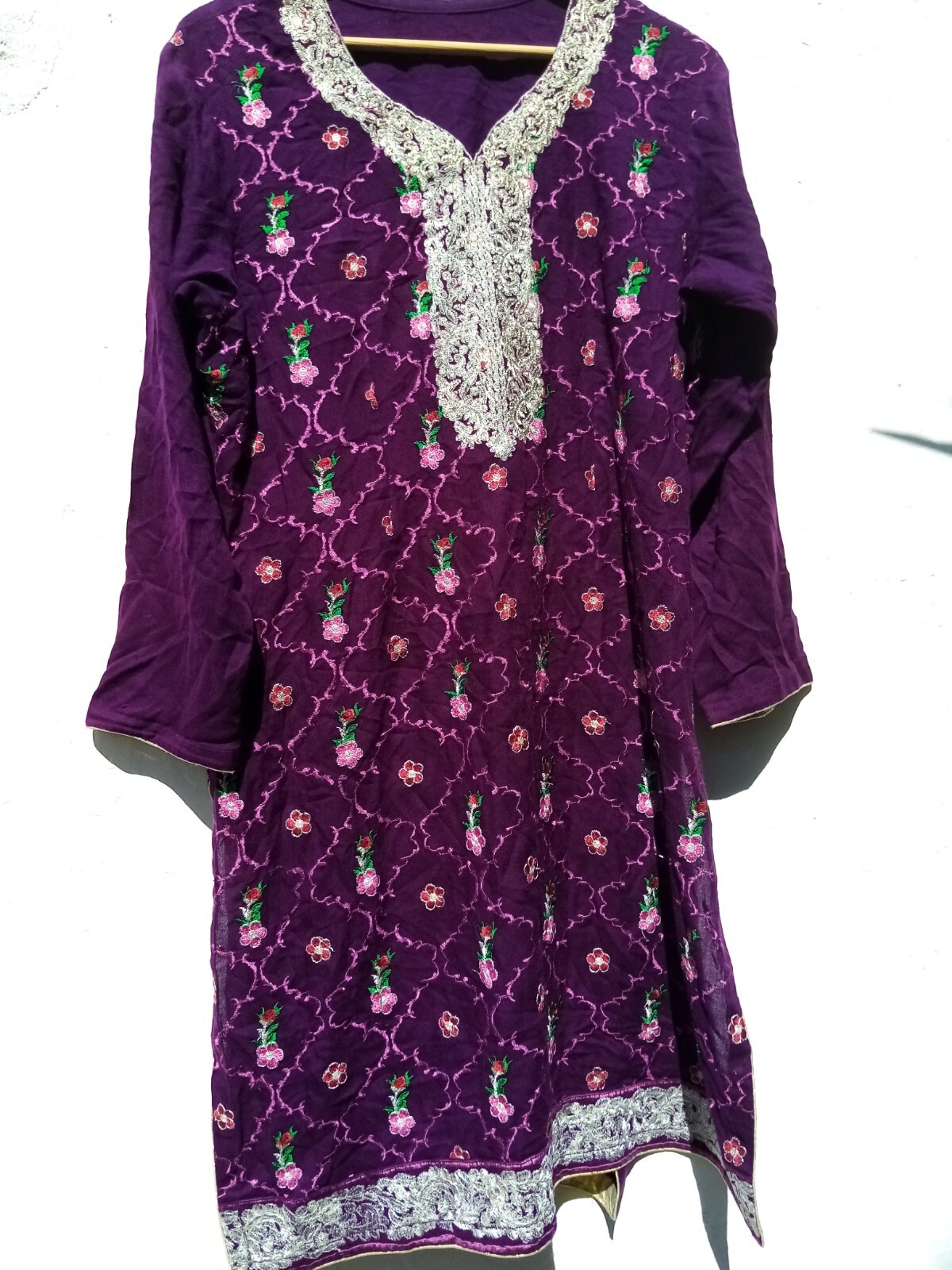 Hippie🌺🌴 abito tunica stile Ibiza abito tunica taglia unica con ricamo India