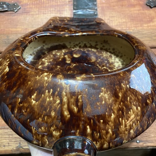 Bennington Rockingham Pottery Splatterware Stoneware Antique Bedpan Late 1800’s - Picture 7 of 12