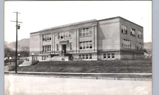 HIGH SCHOOL c1950 golden co real photo postcard rppc colorado sanborn