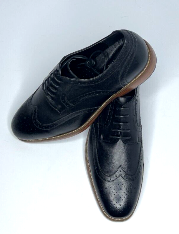 SAOLA Scarpe stringate Van Heu da uomo George Derby nere in finta pelle taglia US11