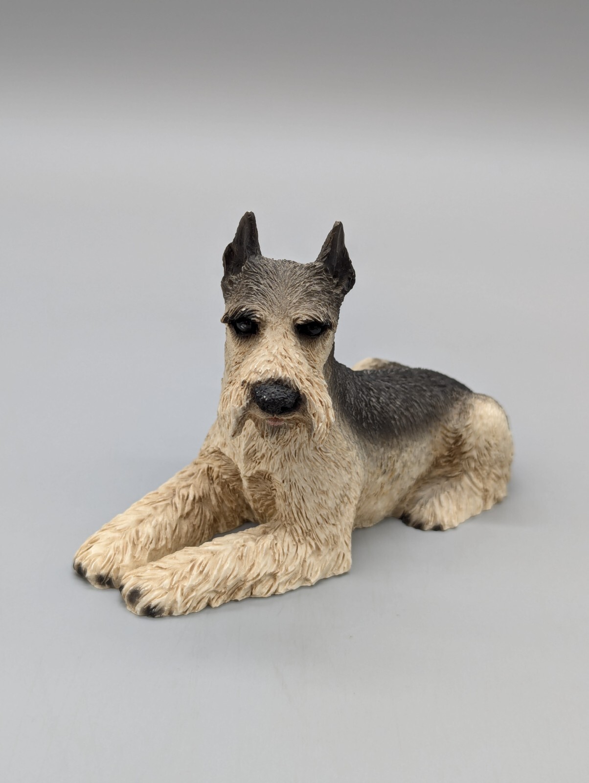 Vintage 1988 Castagna Schnauzer Dog Figure Figurine Hand Painted Italy 5.75