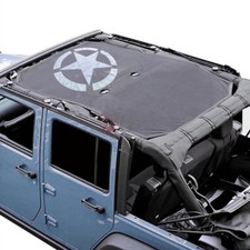 Sunshade Bikini Soft Top Mesh Cover For 2007-2017 Jeep Wrangler Jk Jku 4-door