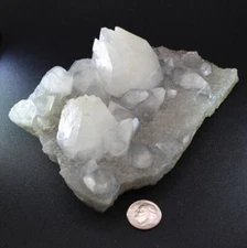 Nice Apophyllite on Chalcedony Coral Matrix Crystal Rock Gem Raw Mineral 337.2 g