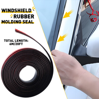 #ad #ad 20ft Car Windshield Roof Seal Noise Insulation Rubber Strip Sticker Accessories $13.29