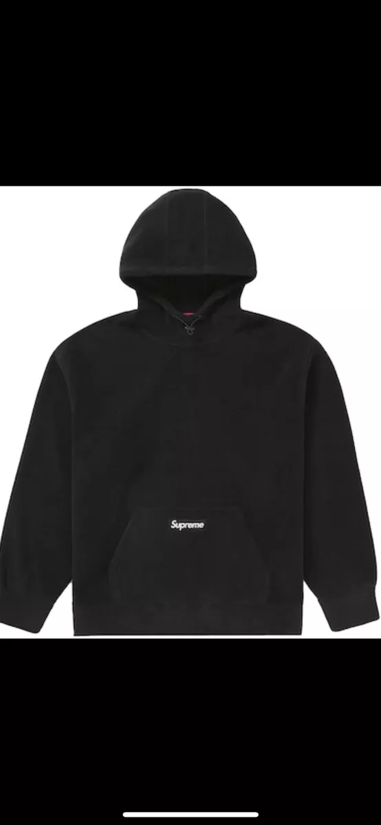 Supreme Polartec Hoodie Hooded Sweatshirt Black FW21 Size L large