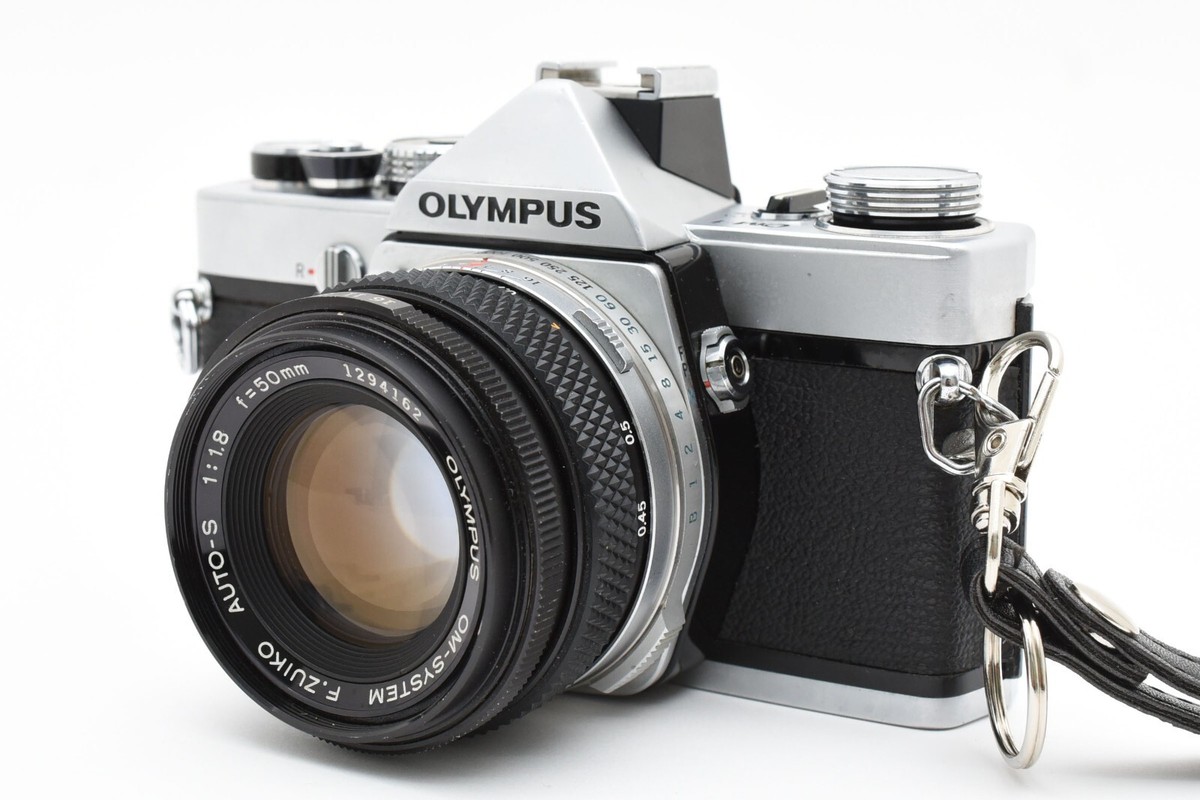 Near Mint+] OLYMPUS OM-1 SLR 35mm Film Camera silver w/ F