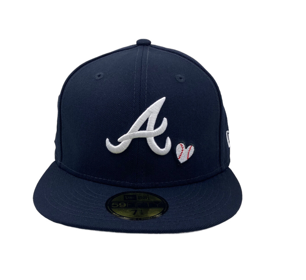 Atlanta Brave Team Heart World Series Navy New Era 59fifty Fitted