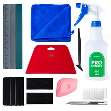 Window Tint Squeegee Tools Kit, Glass Protective Film Installing Sprayer Bottle 